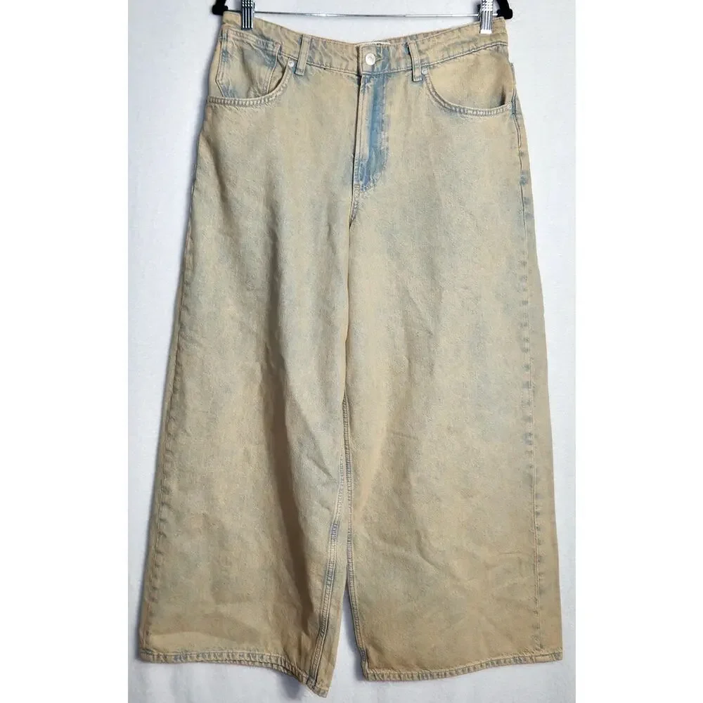 FREE PEOPLE We The Free‎ Waterfalls Bagsy Wide-Leg Jeans Size 30